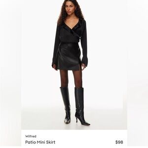 Patio skirt faux leather Aritzia